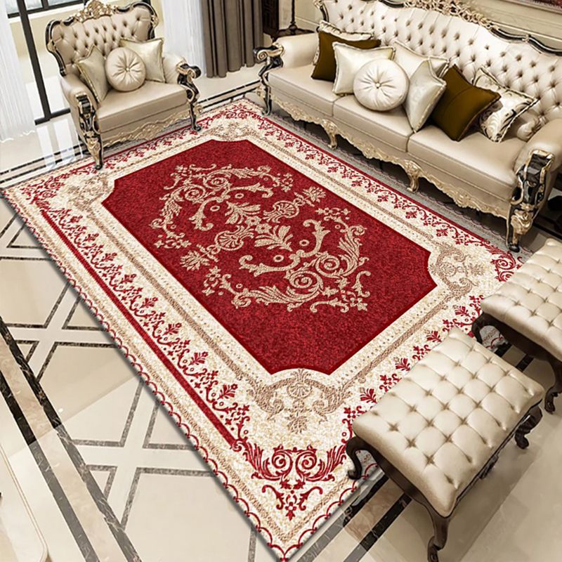 Tapis à imprimé floral multicolore Polyester tapis anti-glissement
