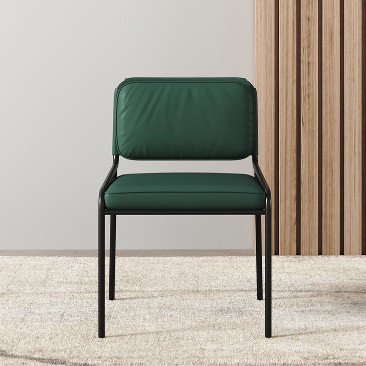 Modern Style Leather Open Back Upholstered Home Dining Side Chair