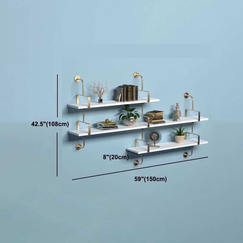 7,87 "W libreria in legno a parete in stile glam a parete per sala da studio sala