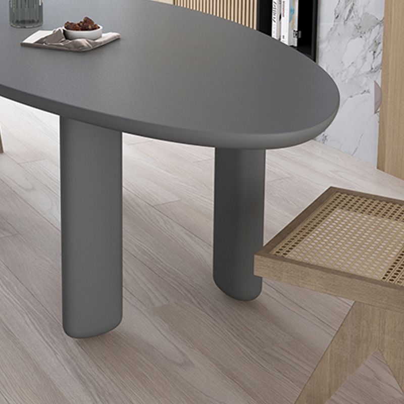 Oval Tripod Base Dining Table Solid Wood Modern Kitchen Dinner Dining Room Table