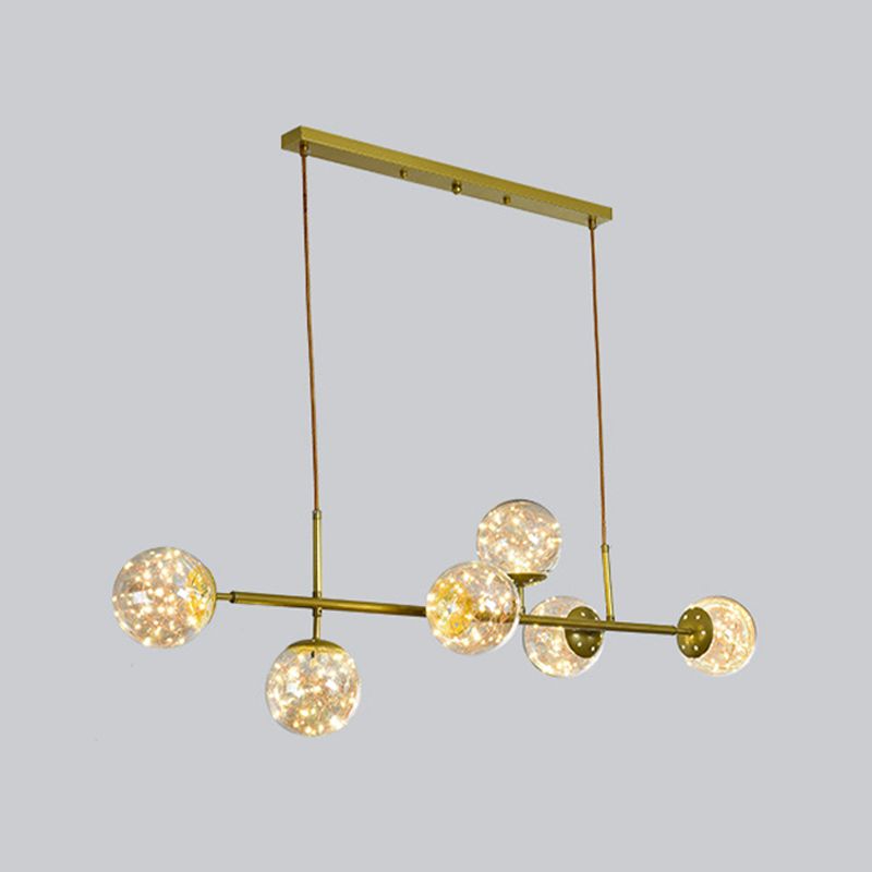 Glass Ball Island Lighting Fixture Contemporary Pendant Lighting Fixture