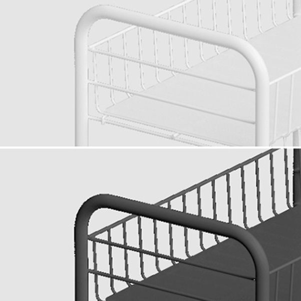 Modern Etagere Metal Bookcase Open Back Bookshelf for Balcony and Living Room