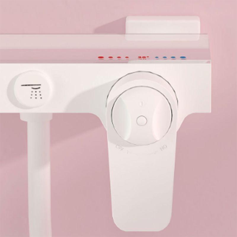 Modern Adjustable Water Flow Shower Faucet Shower Hose Shower System on Wall