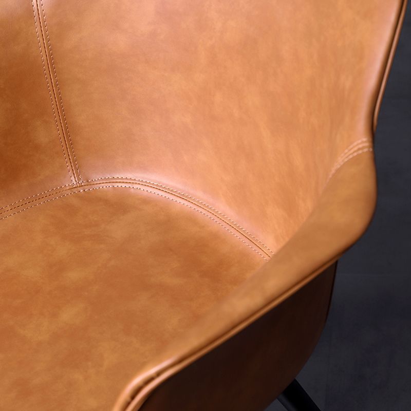Industrial Metal Dining Room Armchair Upholstered Side Leather Chairs for Home Use