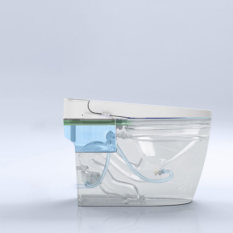 Contemporary 1-Piece Bidet Toilet Floor Mounted White Toilet Bowl for Bathroom