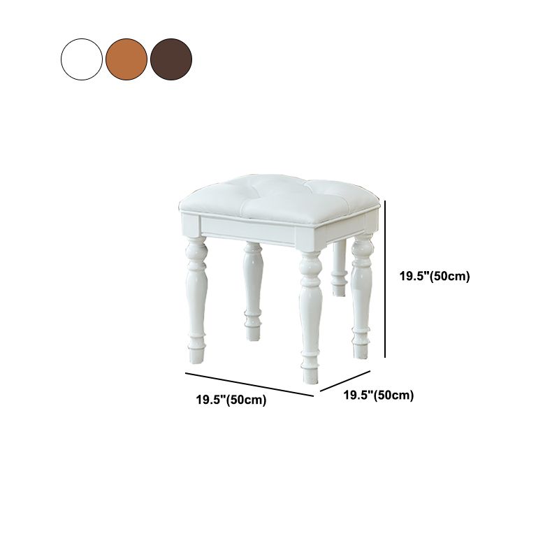 Traditional Makeup Vanity Desk Table with Drawer in Brown for Bedroom