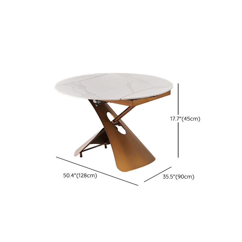 Glam Adjustable Height Coffee Table Slate Cross Legs Cocktail Table