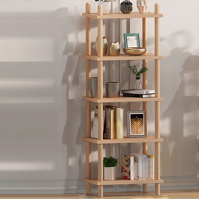 Modern Style Bookshelf Open Back Artificial Wood Bookcase for Office