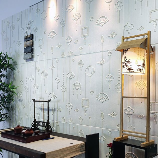 Contemporary Wall Panels Peel and Stick Waterproof Cartoon 3D Print Wall Paneling