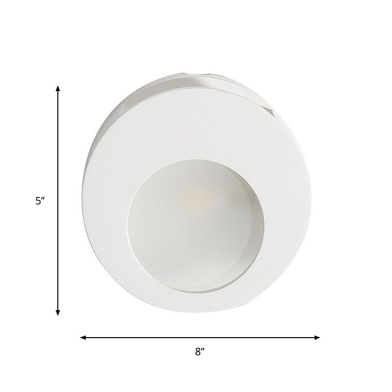 Gypse de mur rond lampe moderniste 1 éclairage mural LED LED en blanc pour le salon