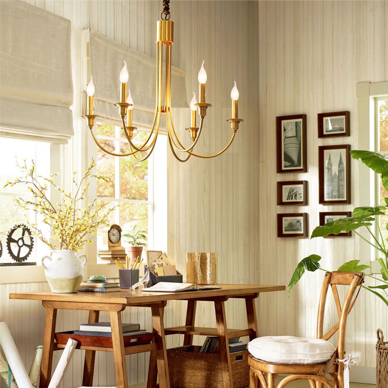 Traditional Hanging Pendant Lights Copper Hanging Lamps for Living Room