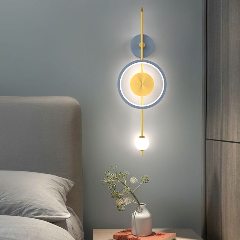 Verstellbares Licht 1 leichte kreisförmige Wandleuchter nordischer Luxusstil Metallleuchten