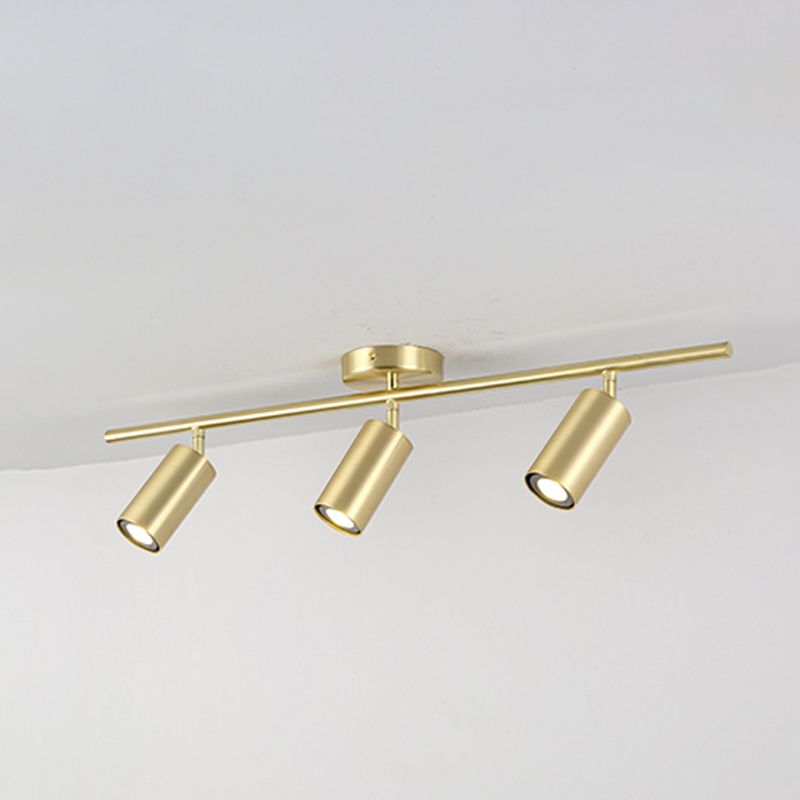 Lámpara de techo de riel cilíndrico Simple y moderna, luz de montaje empotrado de aluminio