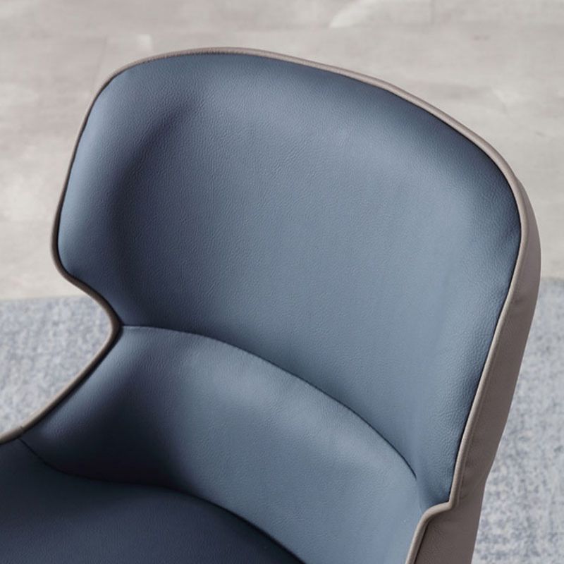 Sillas laterales de comedor de cuero de estilo industrial Sillones con brazos y respaldo (juego de 2)