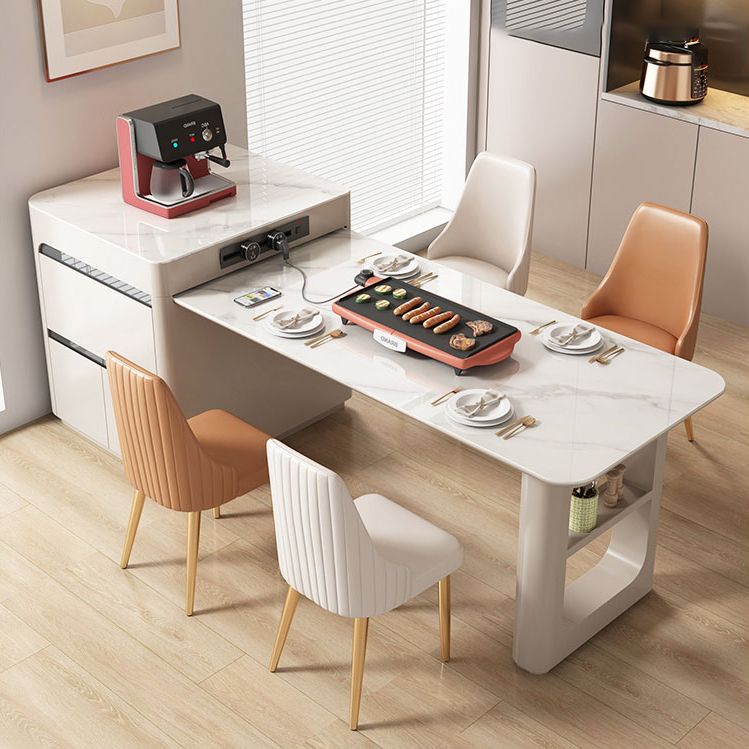 Sintered Stone Dining Table Set 5 Pieces Dining Set for Kitchen