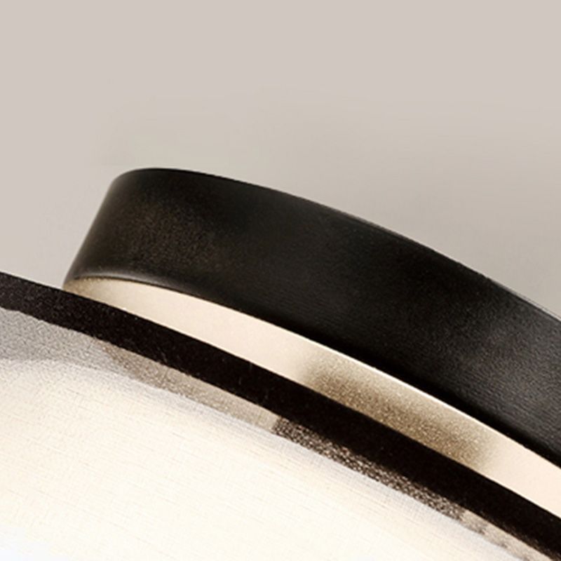 Single Head Flush Lamp Chinese Stijl Stof Flush Plafond Licht voor woonkamer