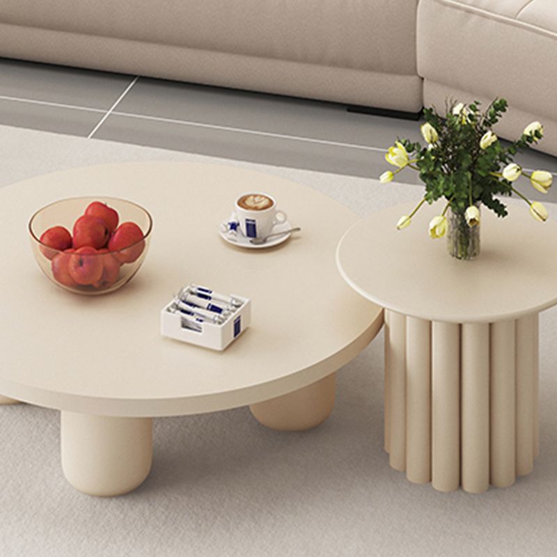 4 Legs Rectangular Coffee Table Contemporary Wood Bunching Tables