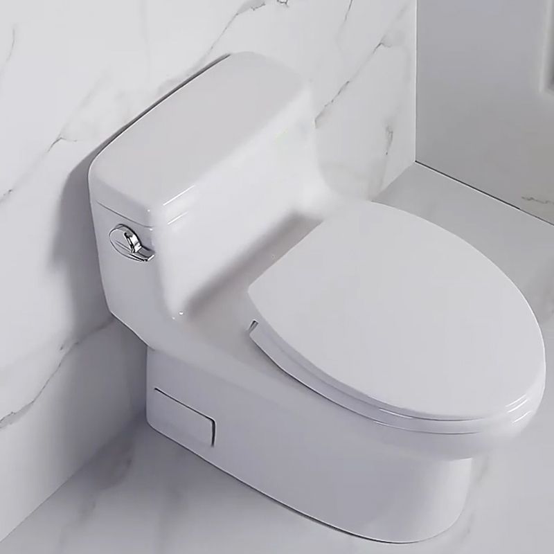 Traditional One Piece Flush Toilet Floor Mounted White Toilet Bowl for Bathroom