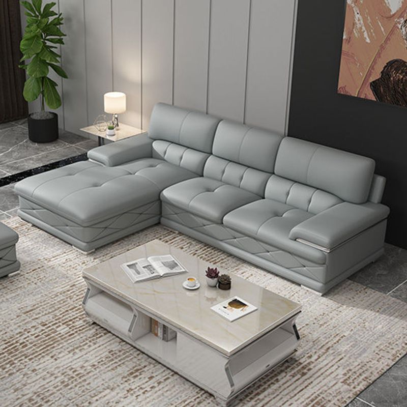 Upholstered Armrest Cushioned Back Sponge Padded Sofa Bed Grey/yellow Sofa