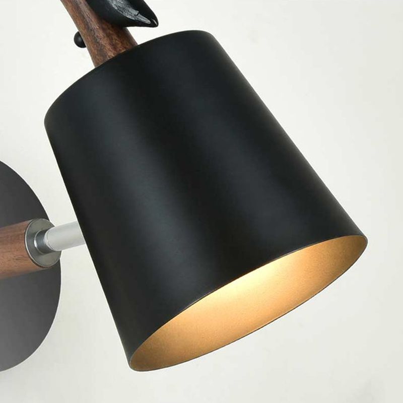 1-Light Modern Macaron Style Wall Sconce Metal Wall Lighting for Bedroom