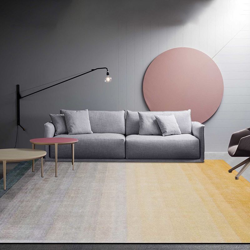 Tappeto con stampa geografica semplice, area funky multicolore, tappeto lavabile, resistente alle macchie, misto creativo, facile da pulire, per l'arredamento