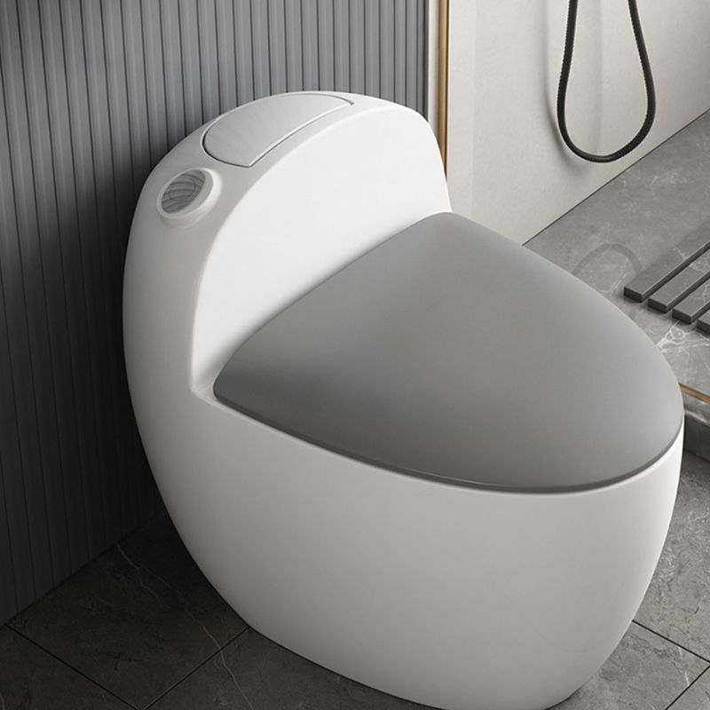 Contemporary Siphon Jet Toilet Bowl One Piece Skirted Urine Toilet with Seat