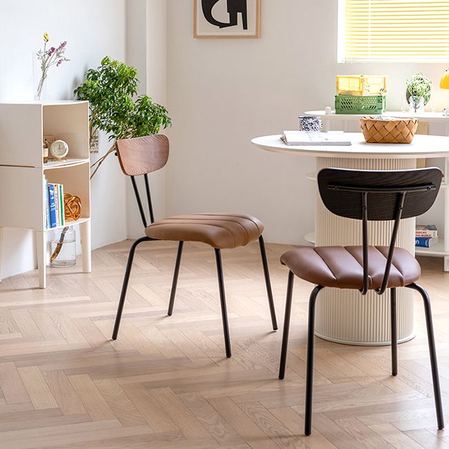 Nordic Style Solid Wood Dining Room Chair Open Back Dining Side Chair for Home Use