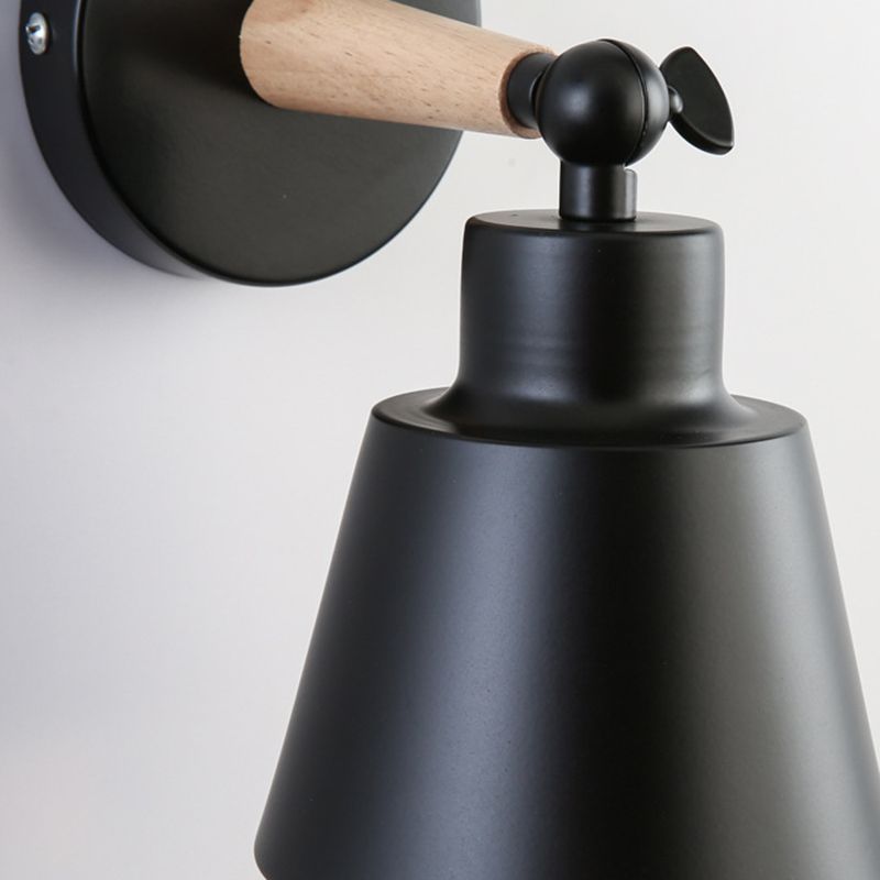 Macaron Style Wall Mount Light 1-Light Wall Light with Iron Shade for Living Room