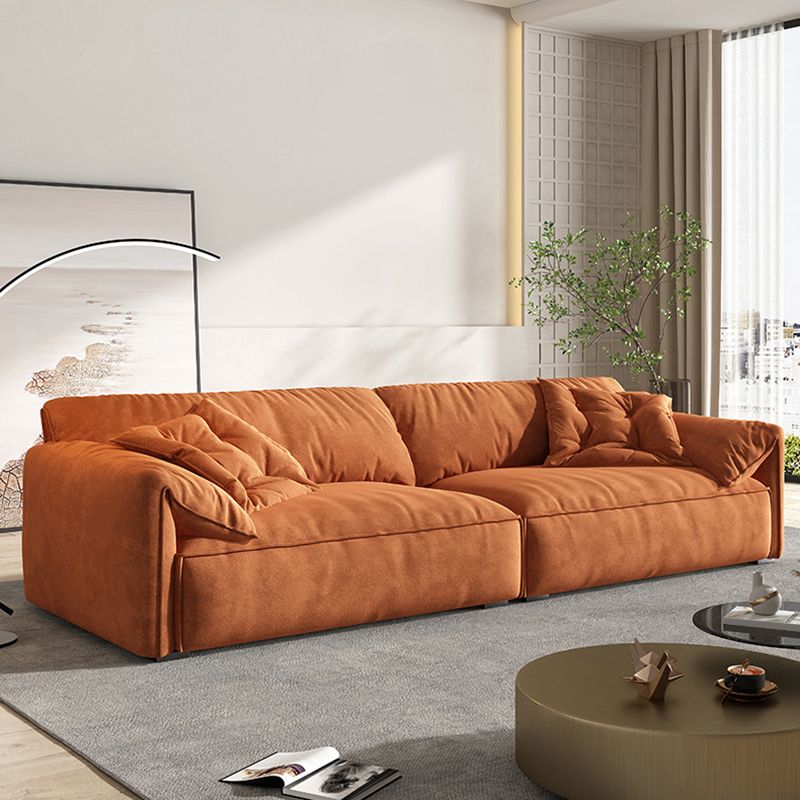 Cushions Pillow Top Arm Settee Living Room Fabric Contemporary Sofa