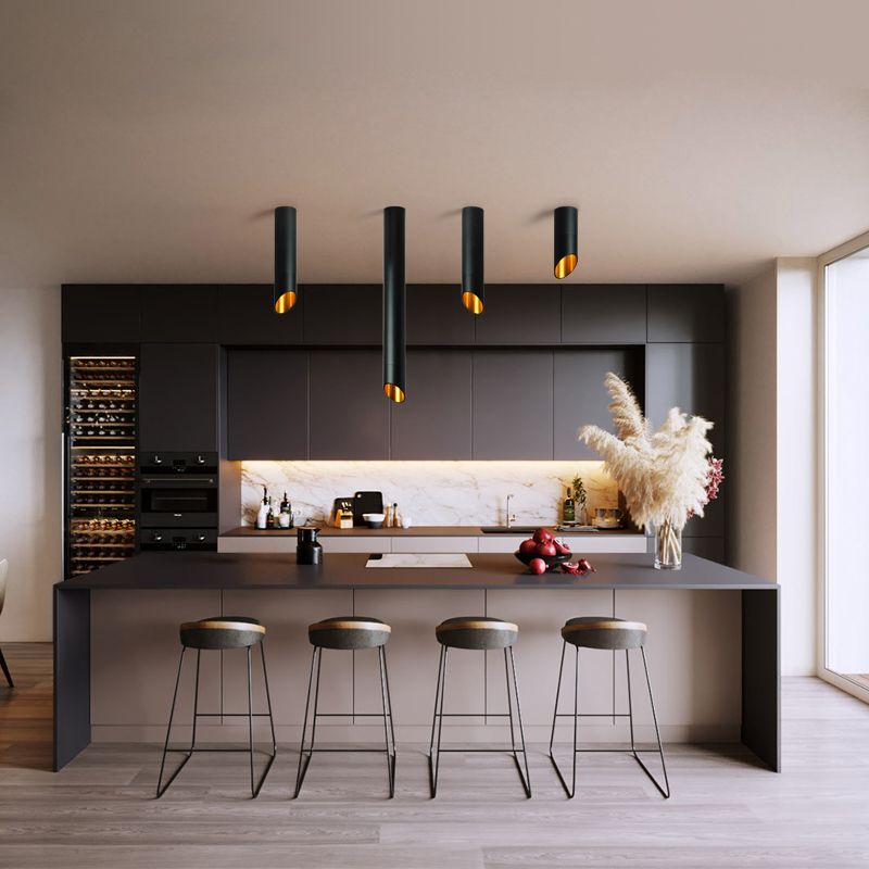 Afgeschuinde buisinbouwlamp Postmoderne metalen eetkamer LED-plafonddownlight
