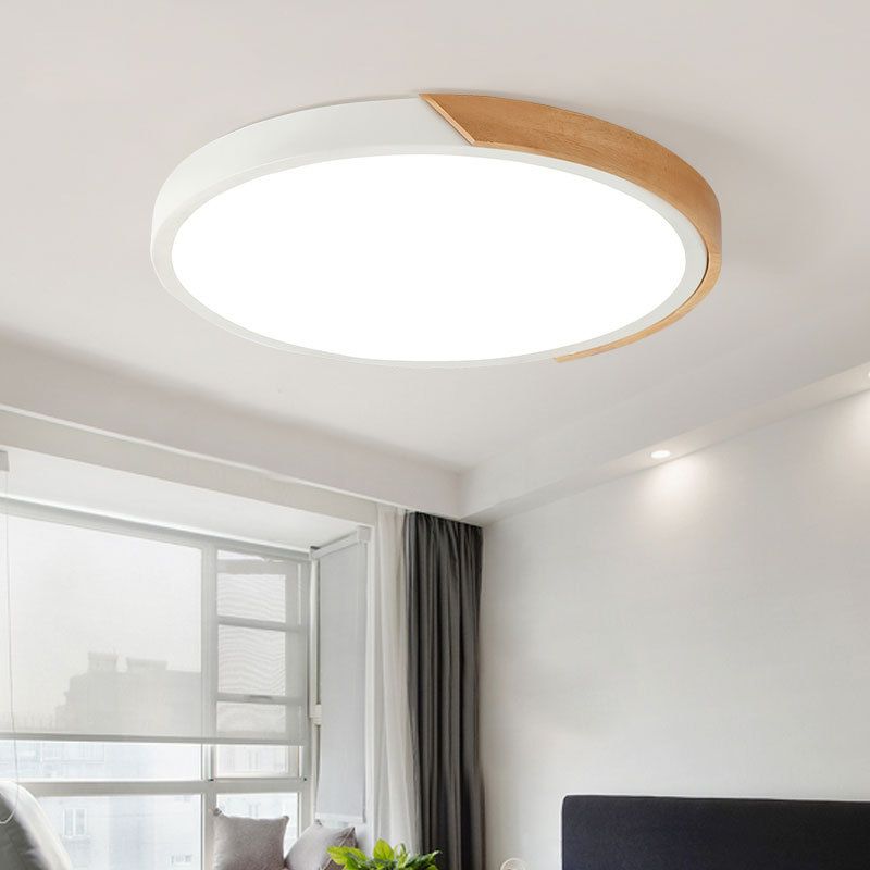 Deckenleuchte in geometrischer Form, modernes Makronen-Eisen, 1-flammig, Unterputzmontage für Schlafzimmer, Arbeitszimmer