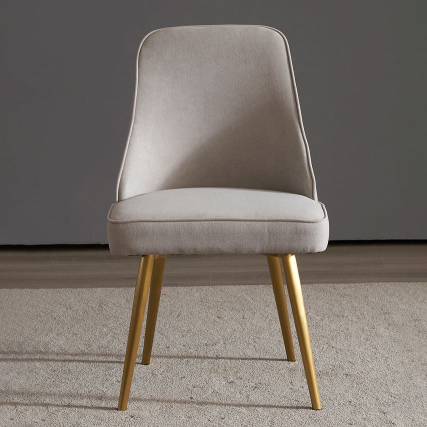 Chaises de salle à manger en métal de style contemporain, chaises sans bras Parsons pour cuisine