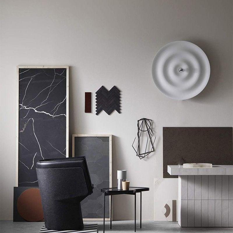 1 Light Circle Wall Mount Light Fixture Modern Metal Wall Mounted Lights
