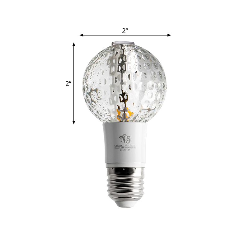 Nordic Spherical Flush Mount Fixture Clear Hammered Crystal LED Hallway Close to Ceiling Lighting