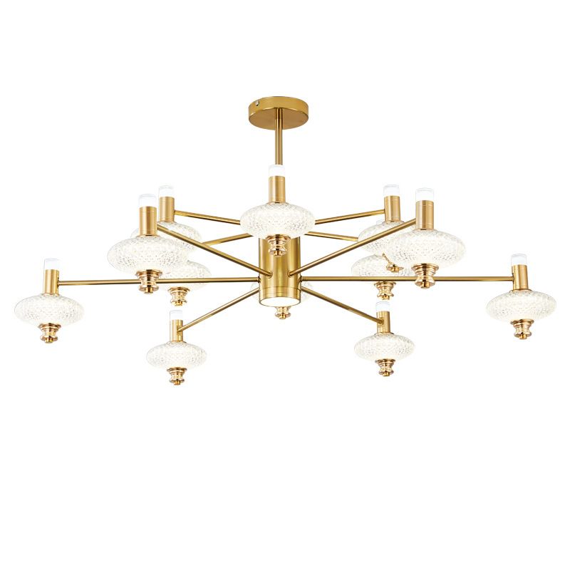 Metal Sputnik Candelier Minimalista Ligera Led con luz acrílica de cuentas