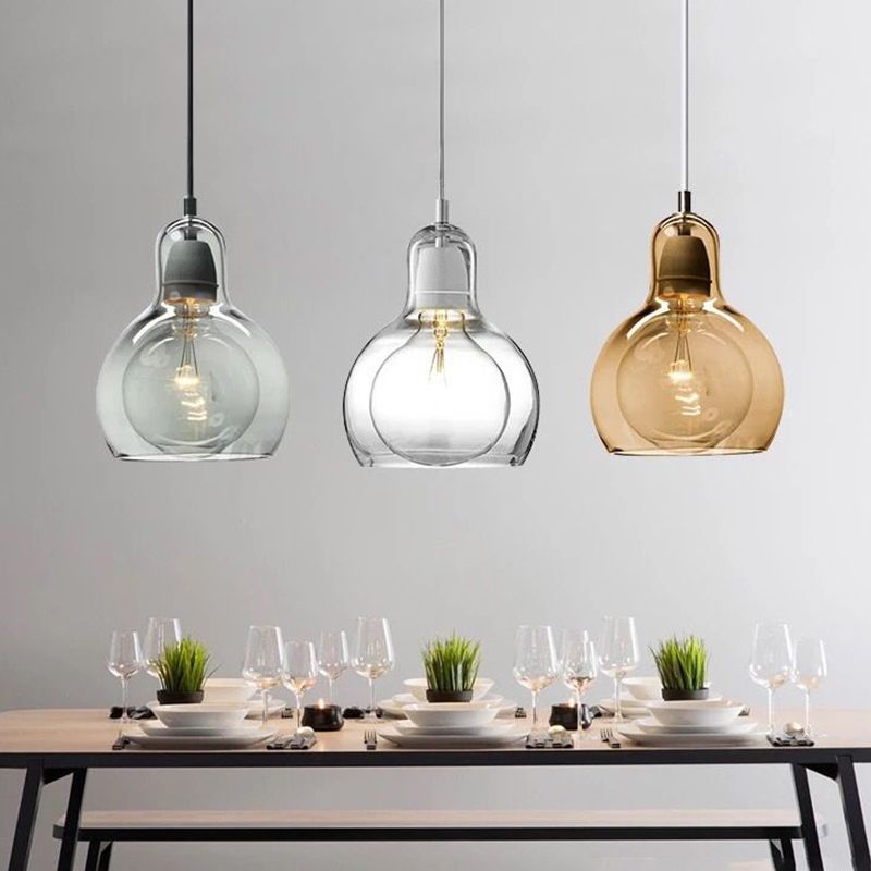 1 luminaires suspendus en forme de gourde légère