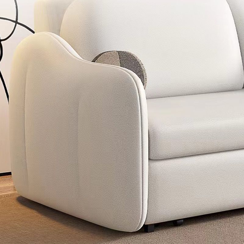 Faux leather Sleeper Sofa with Pillow Back Sofa Bed with Detachable Mattress