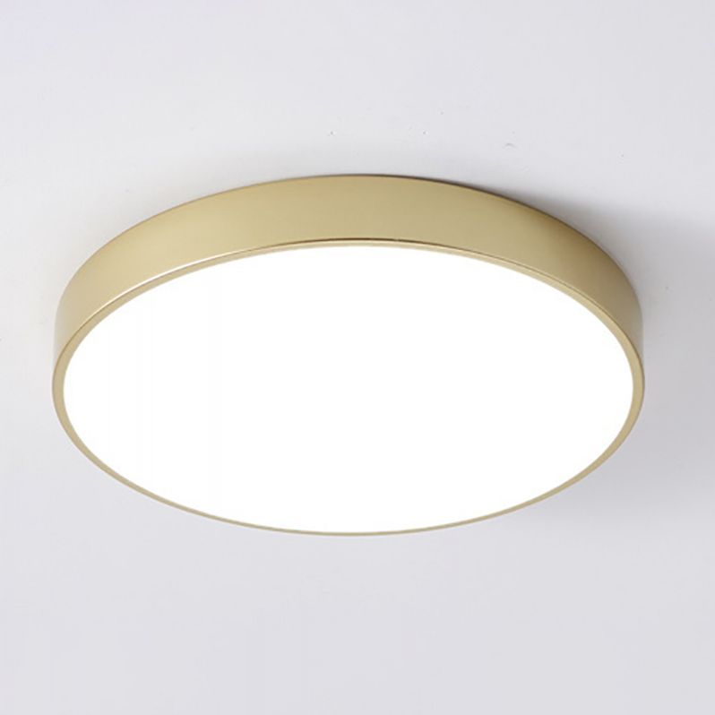 Minimalist LED Flush Mount Ceiling Light Golden Geometry Ceiling Lamp with Acrylic Shade