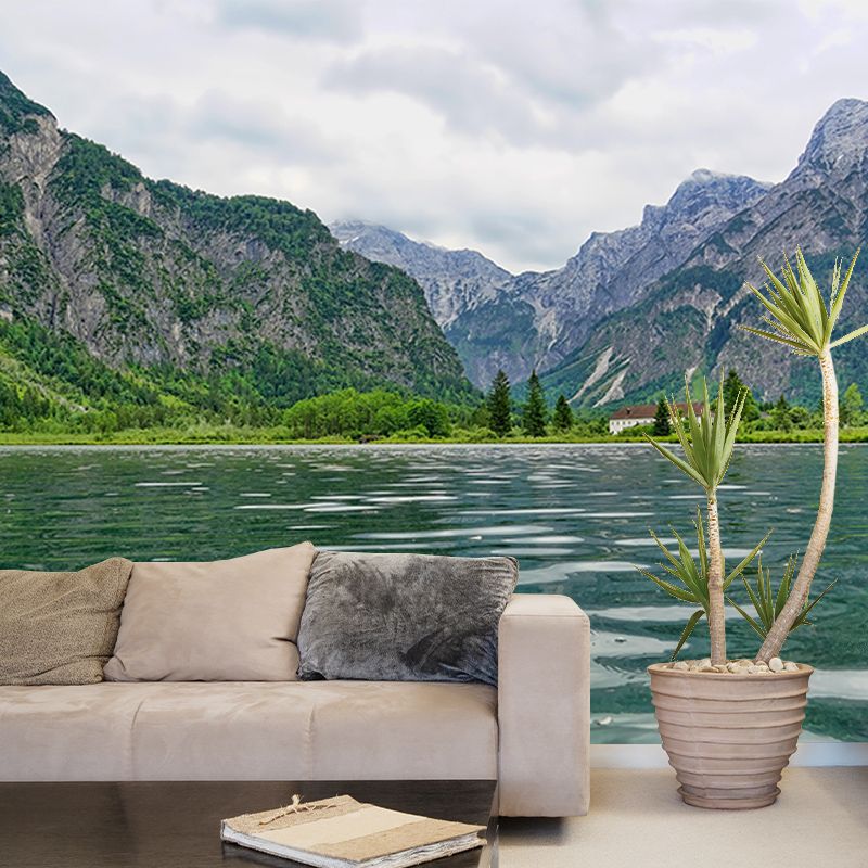 Mountain Landscapes Mural Wallpaper Mildew Resistant Modern Room Decoration