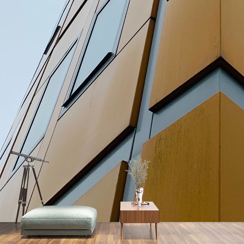 Building Mural Wallpaper for Office Meeting Room Wall Decor, Moisture Resistant