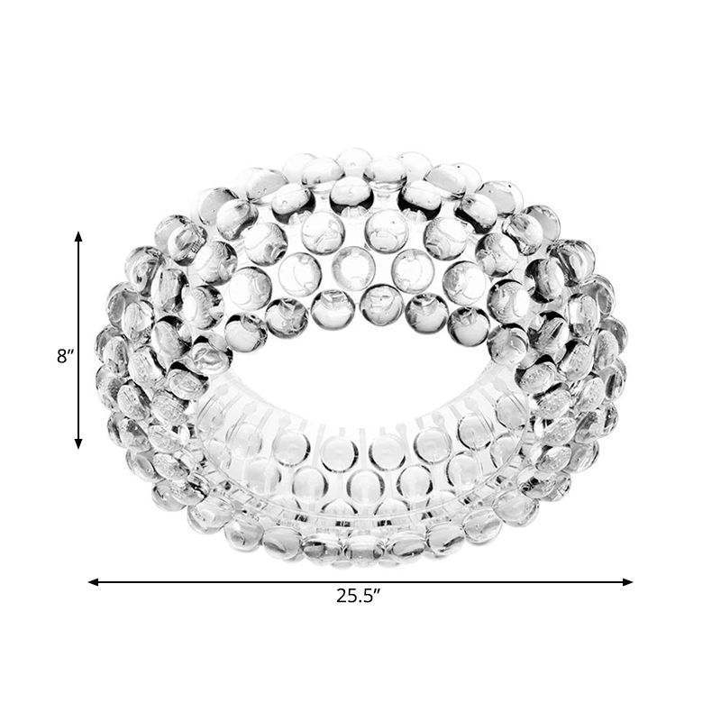 14 "/19.5" /25.5 " Wide Bubble Flush Lighting Designer Clear Glass Led Bedroom Flush Massimale Light Fixture