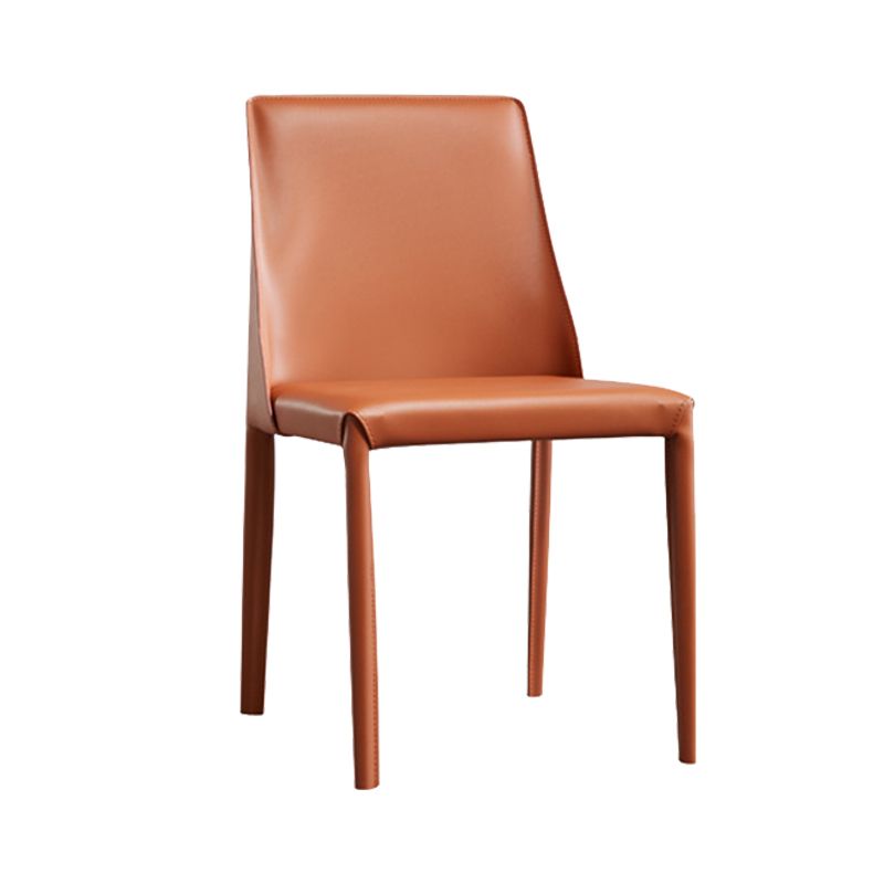 Leather Modern Contemporary Indoor-Outdoor Side Chair Parsons Chair