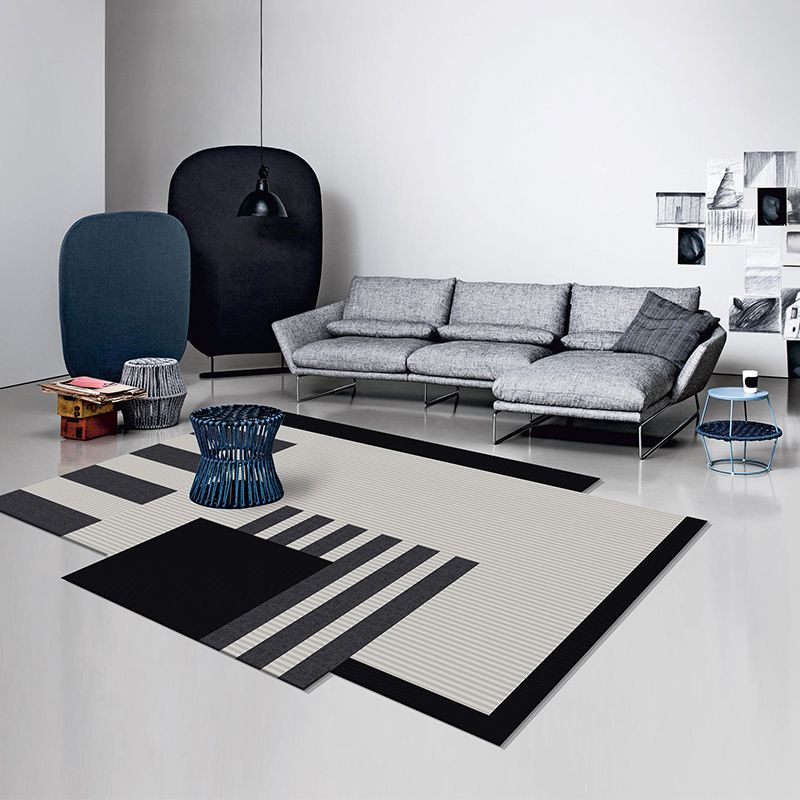 Casual Graphic Printed Rug Polyester Carpet Stain Resistant Area Rug for Home Decoration