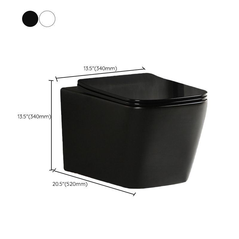 Contemporary Flush Toilet Wall Mount One-Piece Toilet Porcelain Toilet