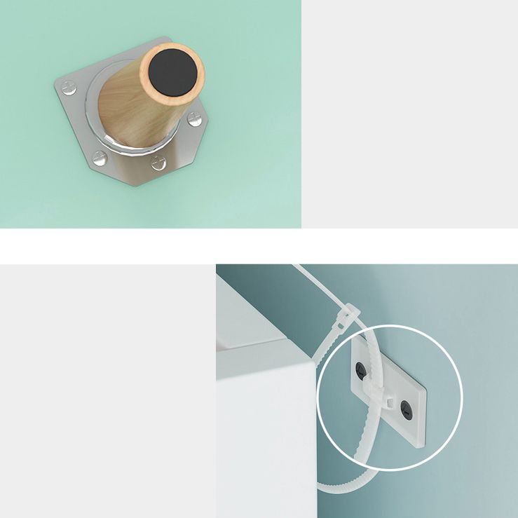 Wooden Shelf Bookcase Closed Back Bookshelf with Doors for Office