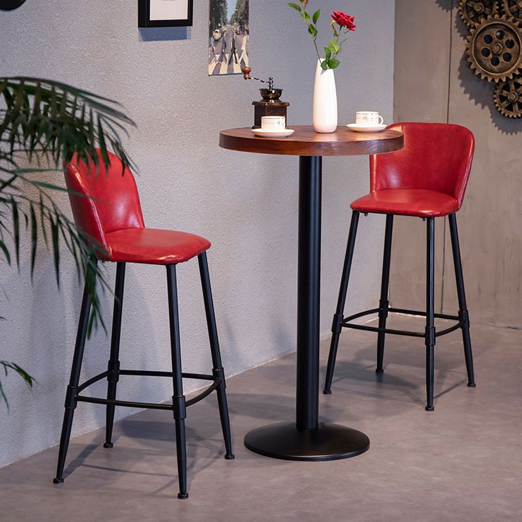 1/2/3 Pieces Industrial Solid Wood Bar Table Set Round Bistro Set for Dining Room