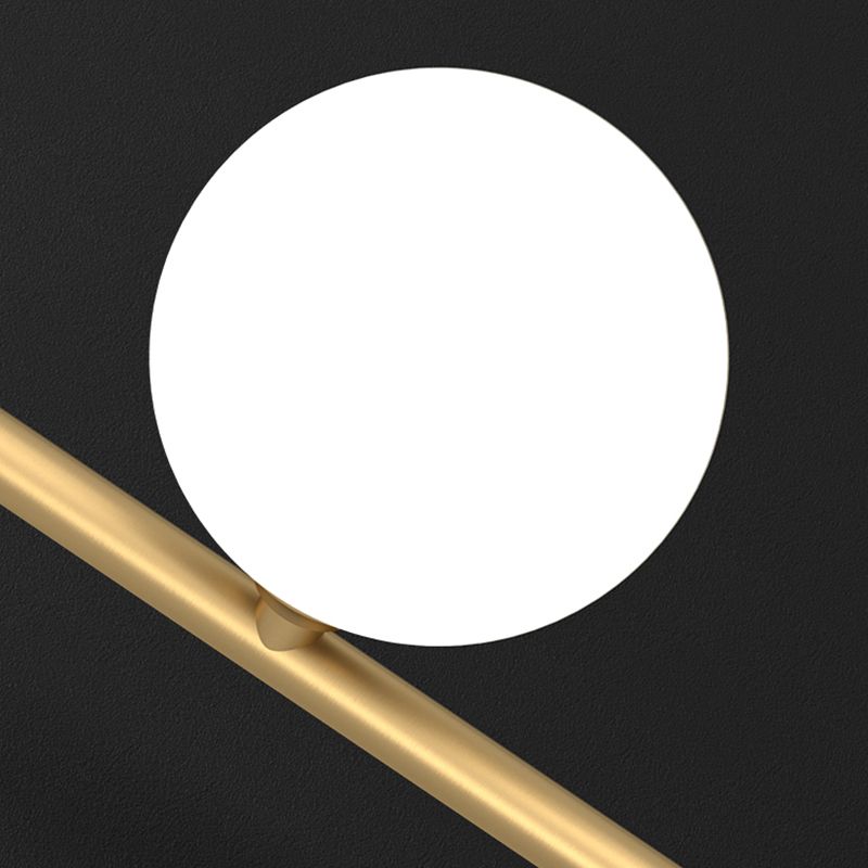 Lámpara empotrada Globe contemporánea, lámpara de techo empotrada de vidrio en oro