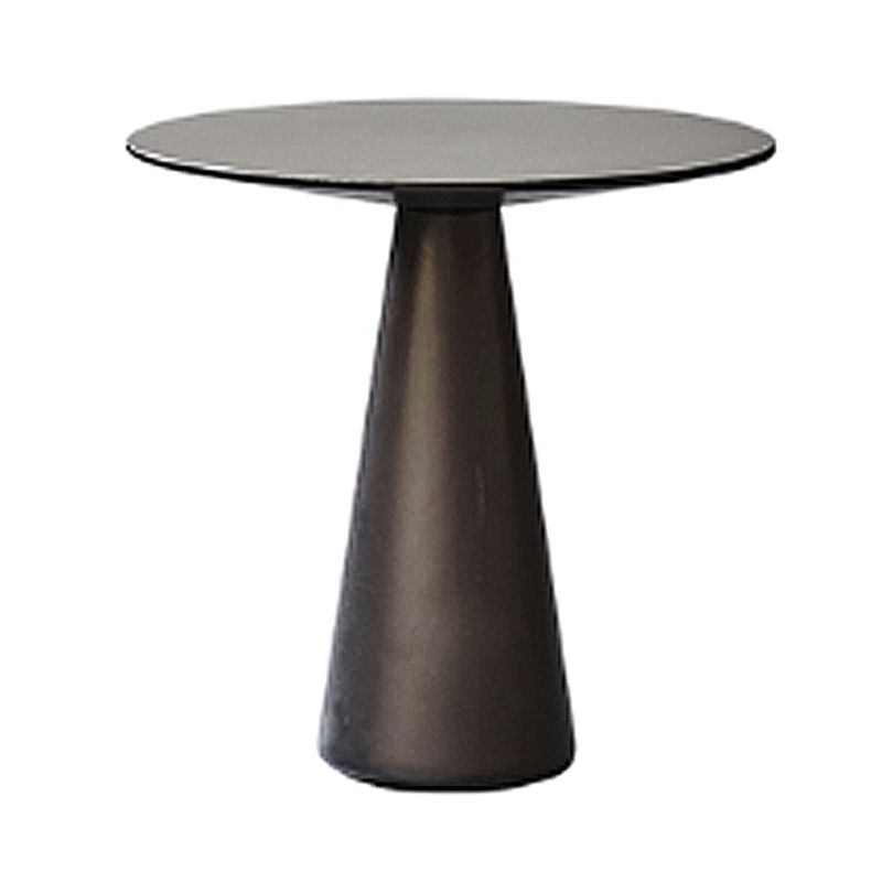 Mid-Century Metal Round Top Side Table 19.6-inch Pedestal End Table