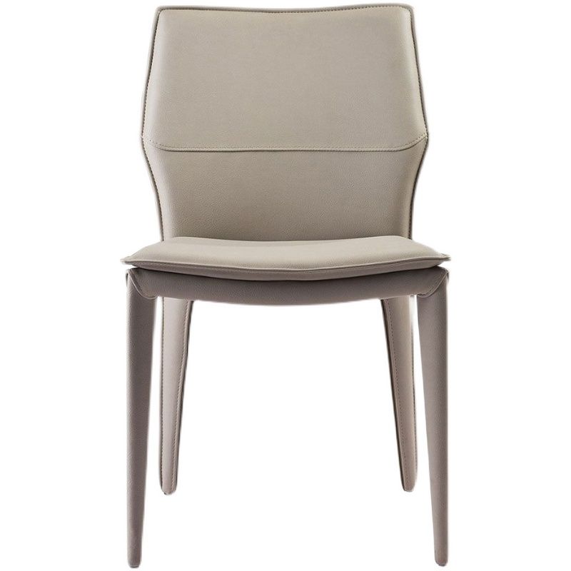 Contemporary Metal Dining Room Chair Armless Leather Dining Chairs for Home Use