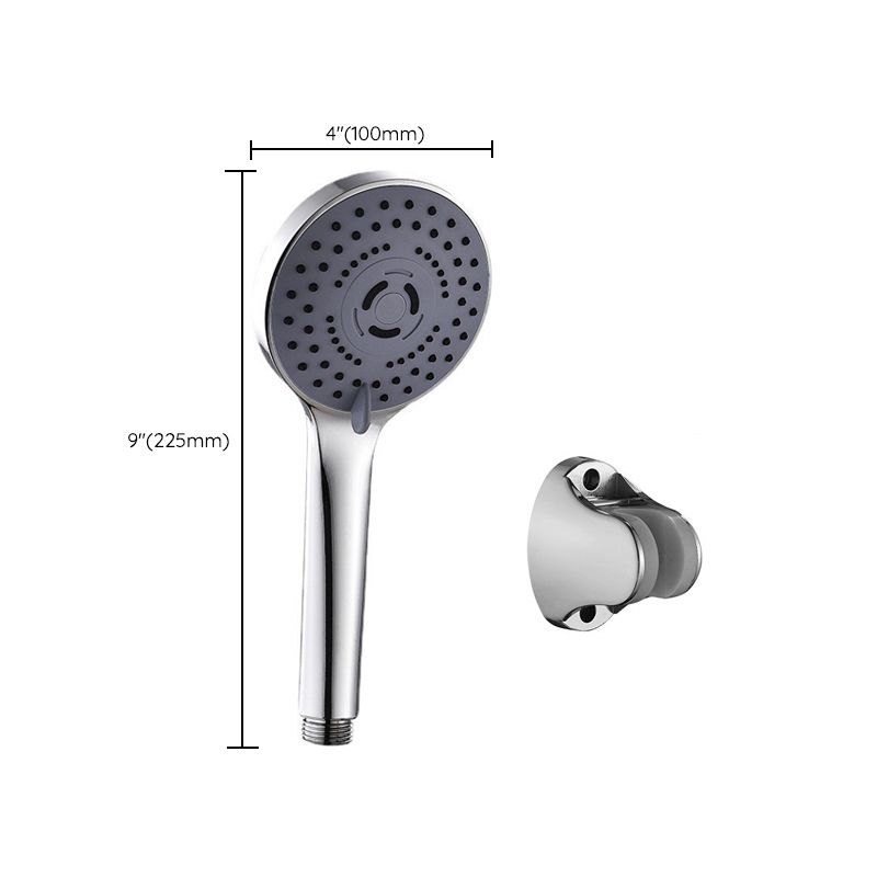 Modern Plastic Shower Head Round Handheld Shower Head with Adjustable Water Flow
